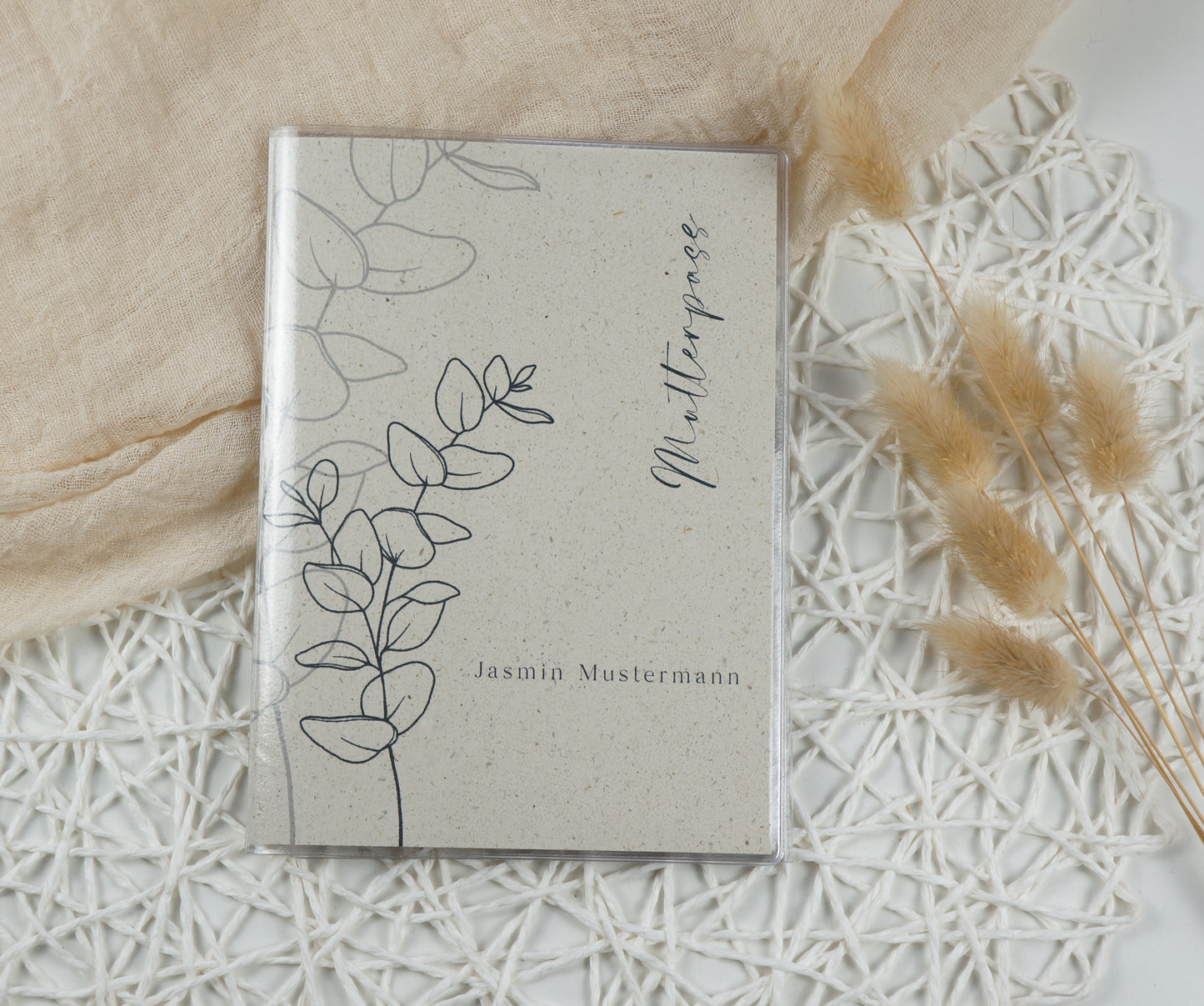 Mutterpass Hülle personalisiert Graspapier personalisiert EUKALYPTUS2 | Geschenkidee zur Schwangerschaft Passport Covers Papier Träume