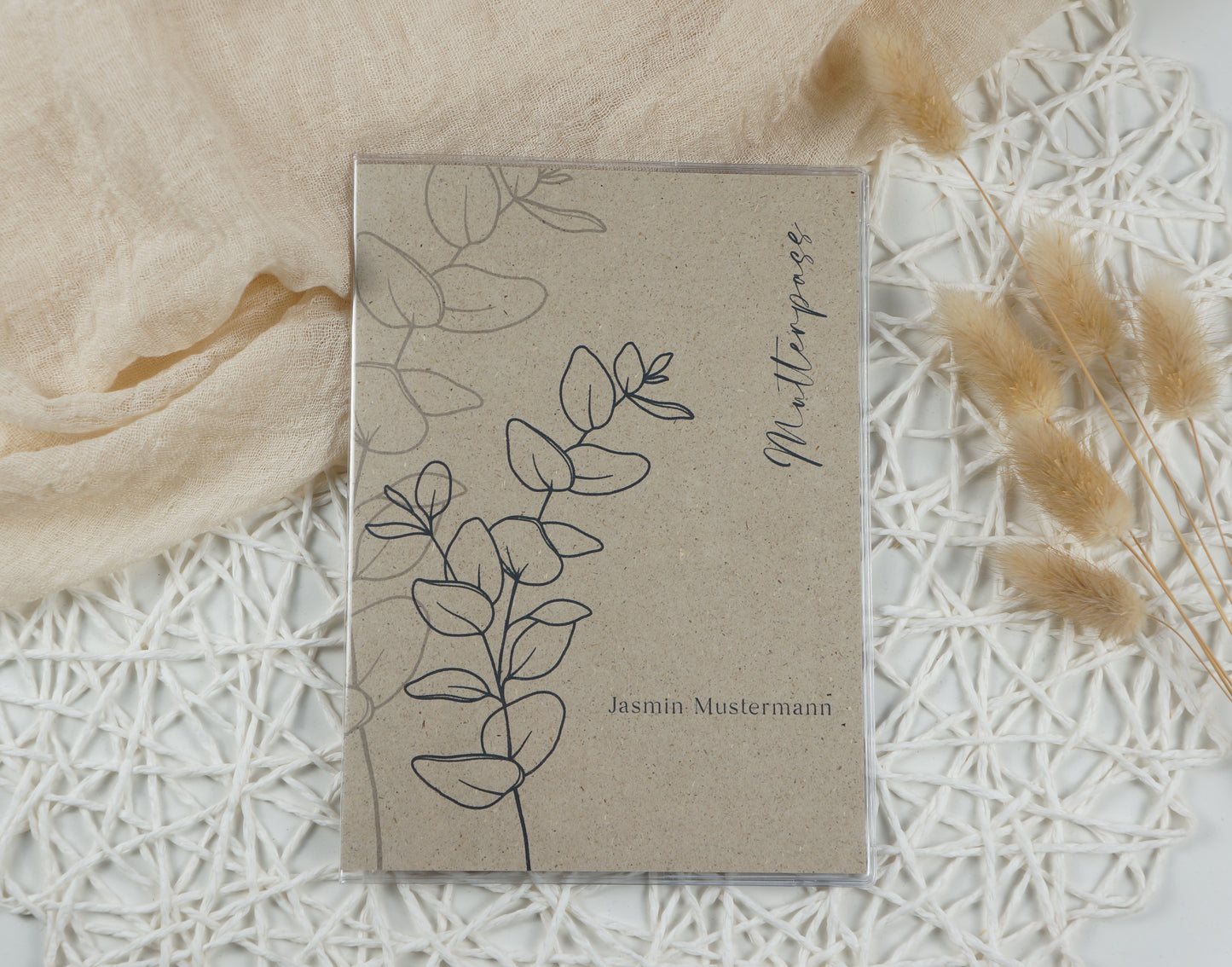 Mutterpass Hülle personalisiert Graspapier personalisiert EUKALYPTUS2 | Geschenkidee zur Schwangerschaft Passport Covers Papier Träume