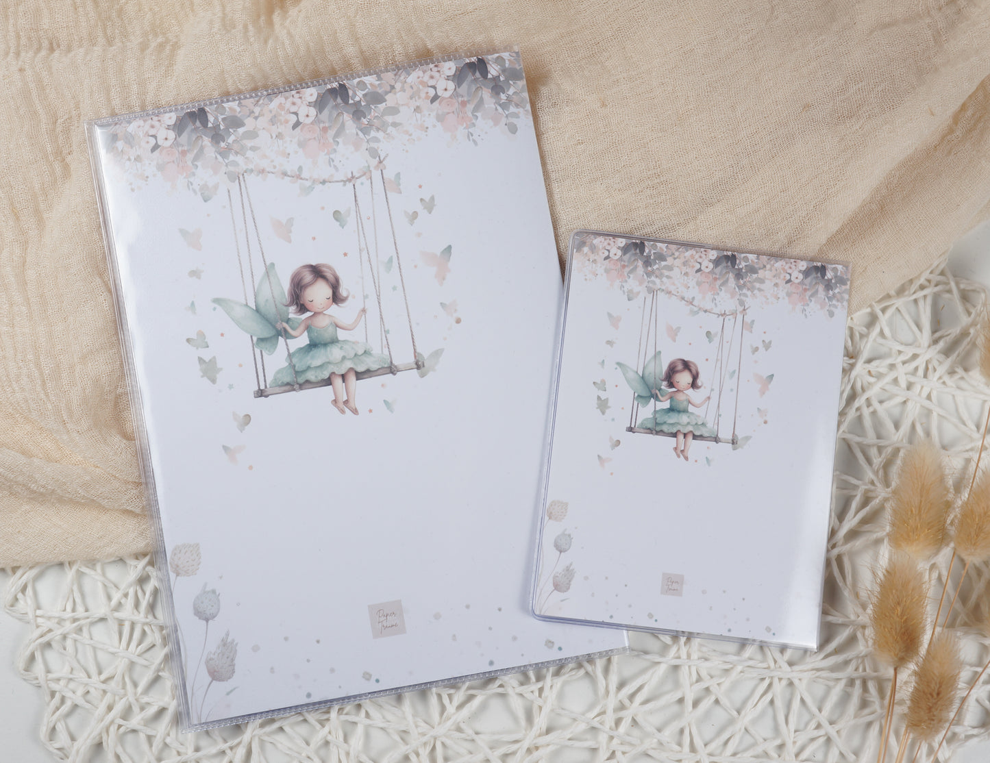 U-Heft/Impfpass/Reisepass personalisiert FAIRY MINT - Geschenk zur Geburt Passport Covers Papier Träume