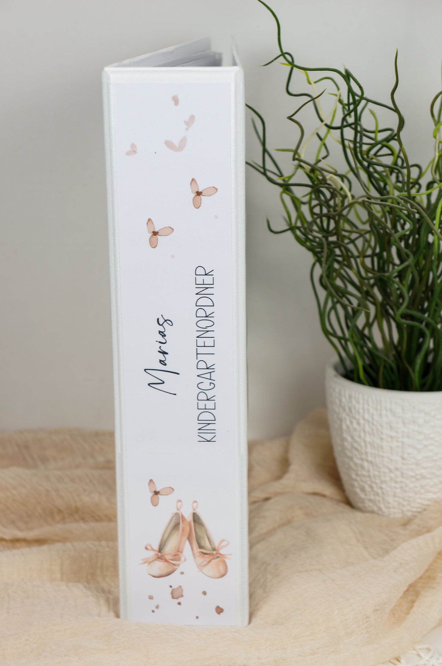 Kindergarten Krippe Ordner "BALLERINA" personalisiert - Sammelmappe Krippe Schule oder Kita Office & School Supplies Papier Träume