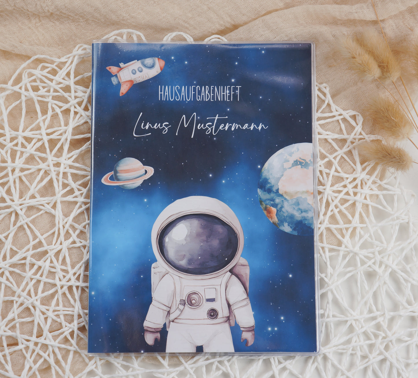 Zeugnismappe Hausaufgabenheft "ASTRONAUT" personalisiert Office & School Supplies Papier Träume