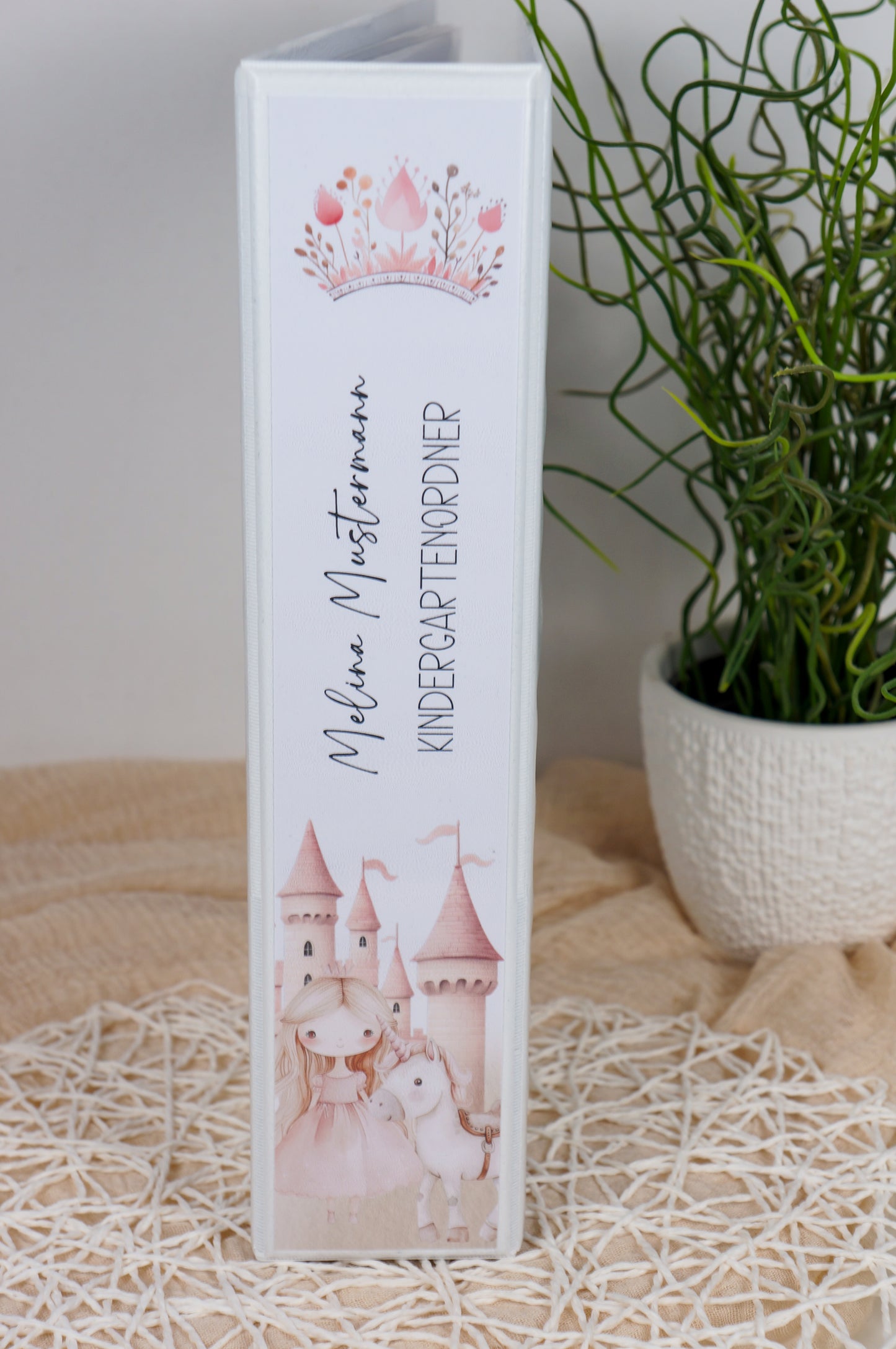 Kindergarten Ordner "Prinzessin" personalisiert - Sammelmappe Krippe Schule oder Kita Office & School Supplies Papier Träume
