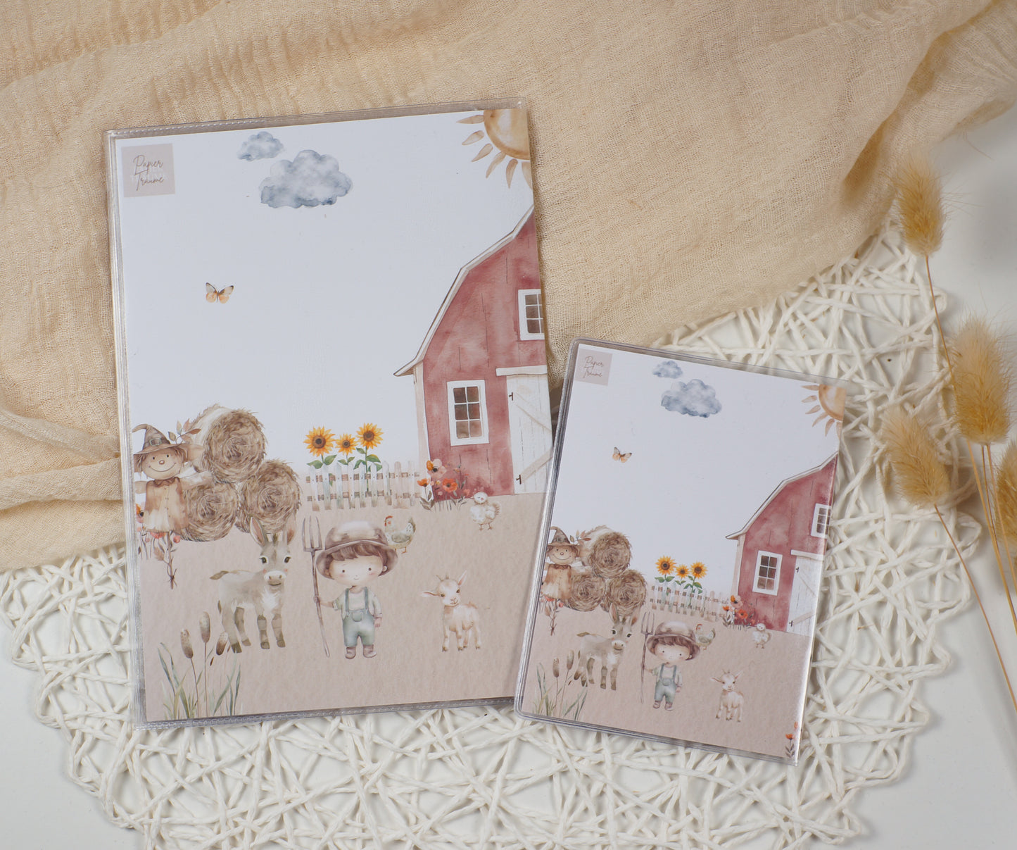 U-Heft/Impfpass personalisiert BAUERNHOF - Geschenk zur Geburt Passport Covers Papier Träume