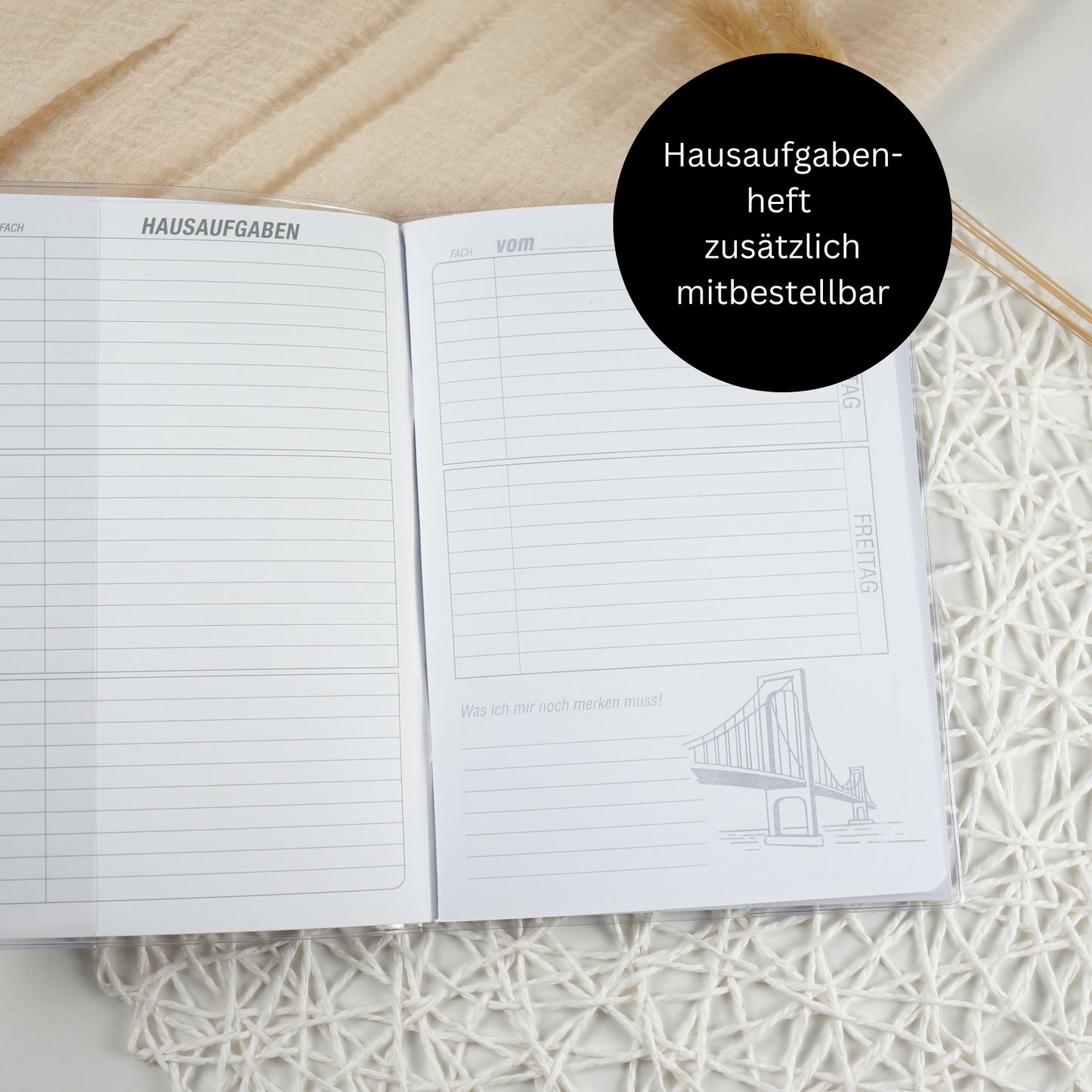 Zeugnismappe Hausaufgabenheft "ABSTRAKT BLAU GOLD" personalisiert Office & School Supplies Papier Träume