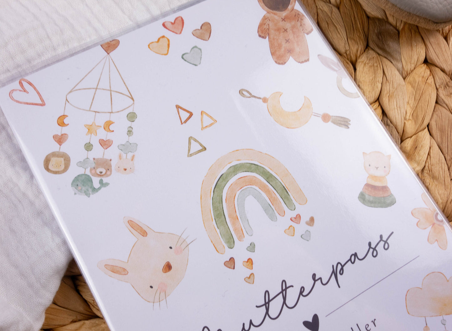 Mutterpass Hülle personalisiert DOODLE BABY | Geschenkidee zur Schwangerschaft Passport Covers Papier Träume