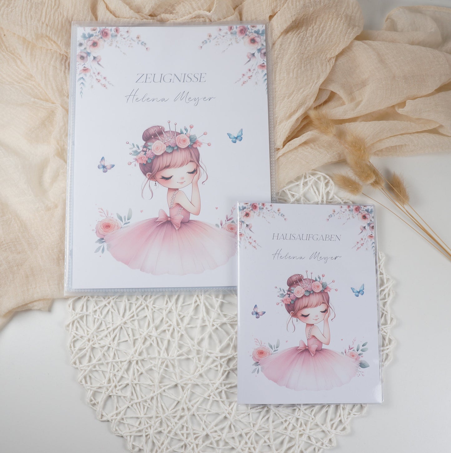 Zeugnismappe Hausaufgabenheft "ELFEN PRINZESSIN" personalisiert Office & School Supplies Papier Träume