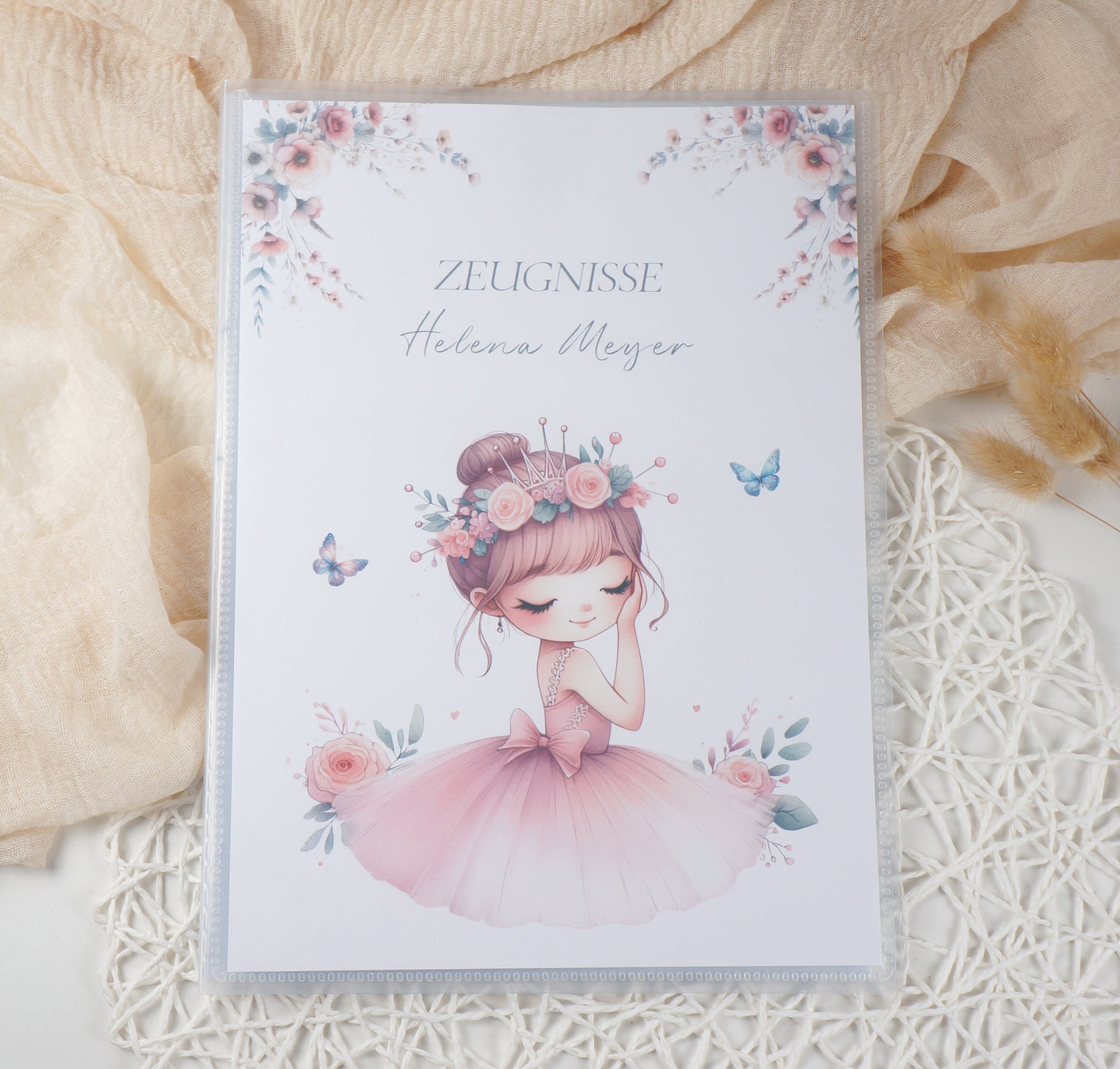 Zeugnismappe Hausaufgabenheft "ELFEN PRINZESSIN" personalisiert Office & School Supplies Papier Träume