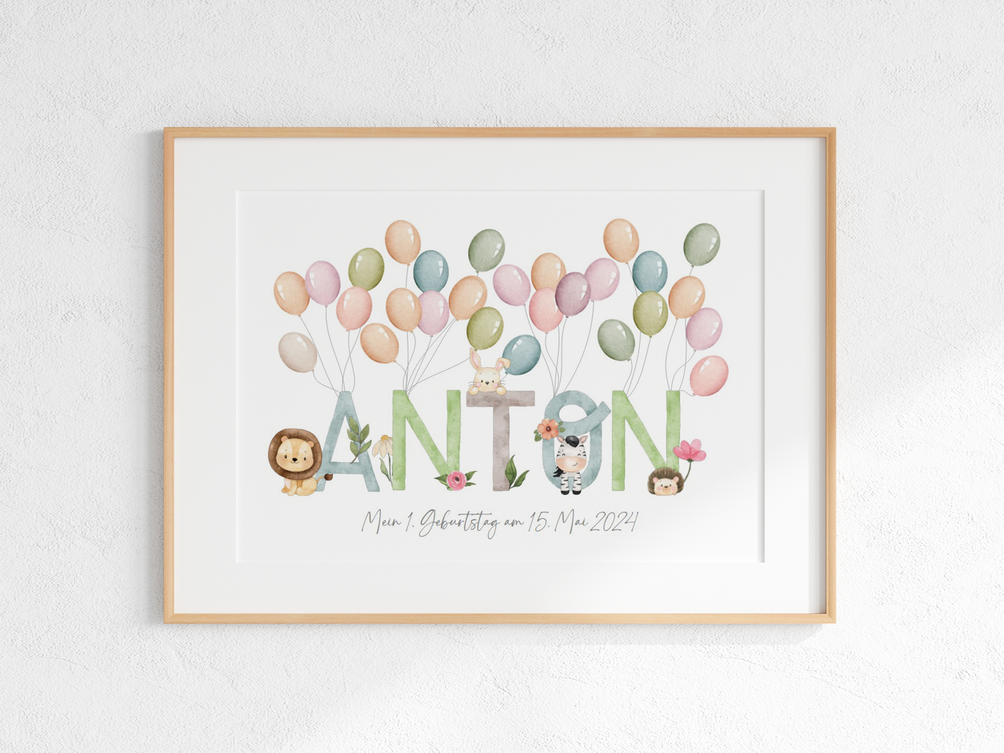 Gästebuch personalisiert Namensposter TIERE Taufe Einschulung Geburtstag als Geschenk Gästeposter Papier Träume