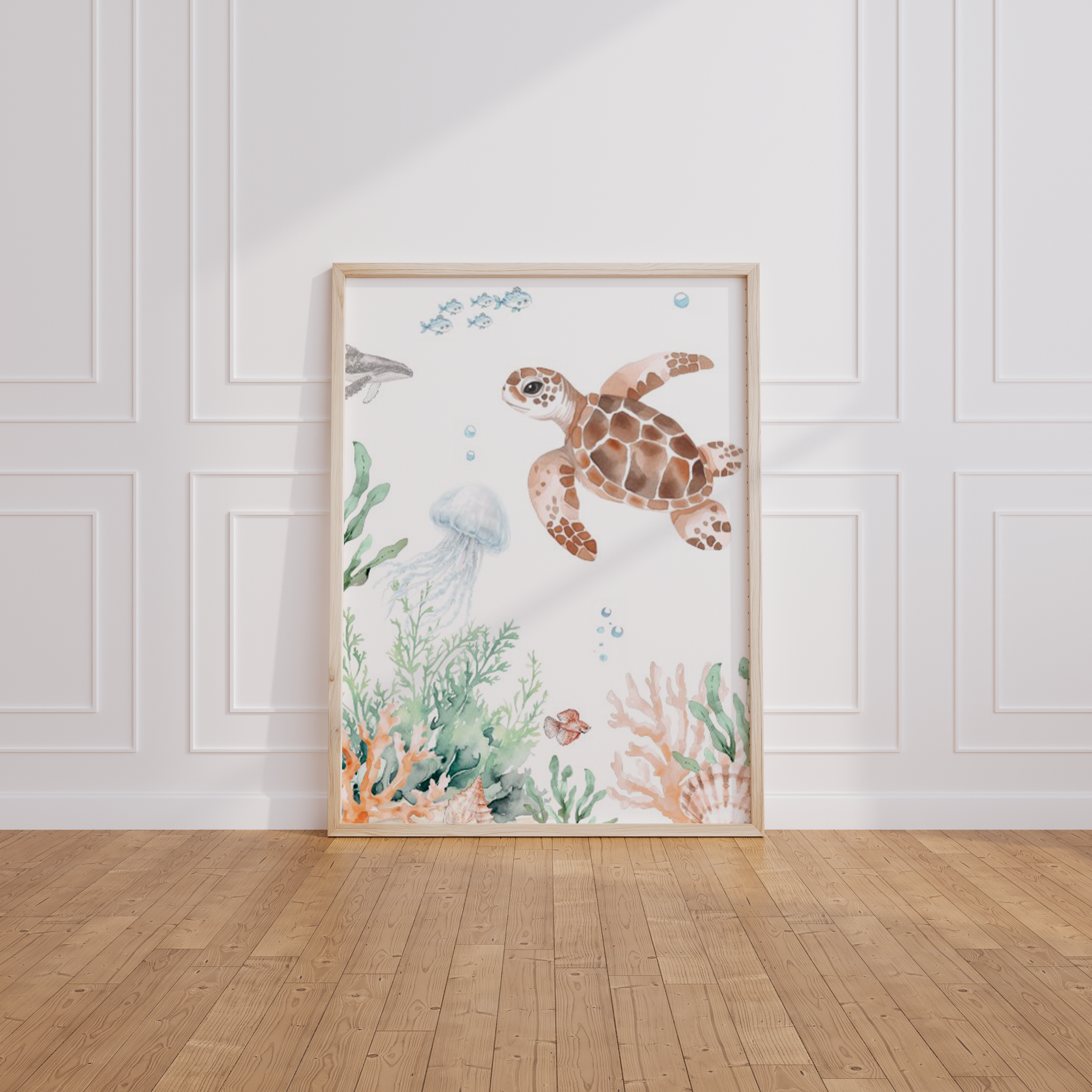 Kinderzimmer Poster 3er Set UNTER WASSER Wandbild Kinderposter Geschenk zur Geburt / Einschulung Papier Träume