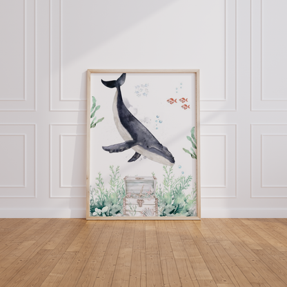Kinderzimmer Poster 3er Set UNTER WASSER Wandbild Kinderposter Geschenk zur Geburt / Einschulung Papier Träume