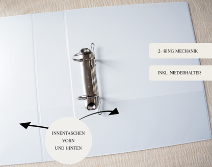 Kindergarten Ordner "AFFIRMATION TIERE" personalisiert - Sammelmappe Krippe Schule oder Kita Office & School Supplies Papier Träume