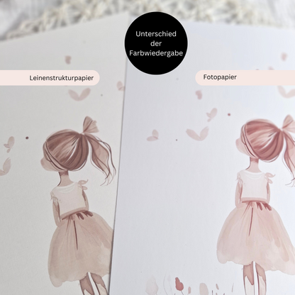 Kinderzimmer Poster 3er Set PRINZESSIN EINHORN Wandbild Kinderposter Geschenk zur Geburt / Einschulung Papier Träume