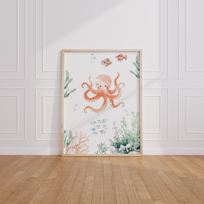 Kinderzimmer Poster 3er Set UNTER WASSER Wandbild Kinderposter Geschenk zur Geburt / Einschulung Papier Träume