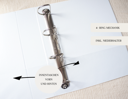 Kindergarten Ordner "AFFIRMATION TIERE" personalisiert - Sammelmappe Krippe Schule oder Kita Office & School Supplies Papier Träume