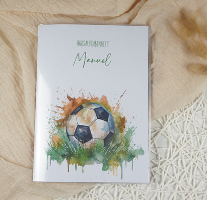 Zeugnismappe Hausaufgabenheft "FUSSBALL" personalisiert Office & School Supplies Papier Träume