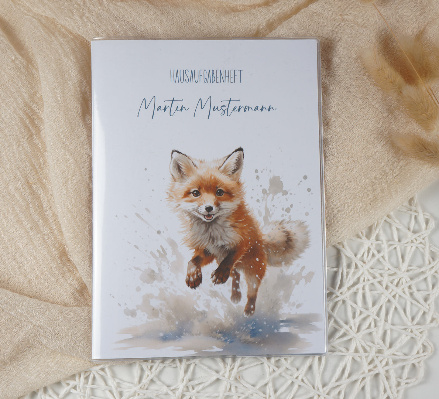 Zeugnismappe Hausaufgabenheft "Fuchs" personalisiert Office & School Supplies Papier Träume