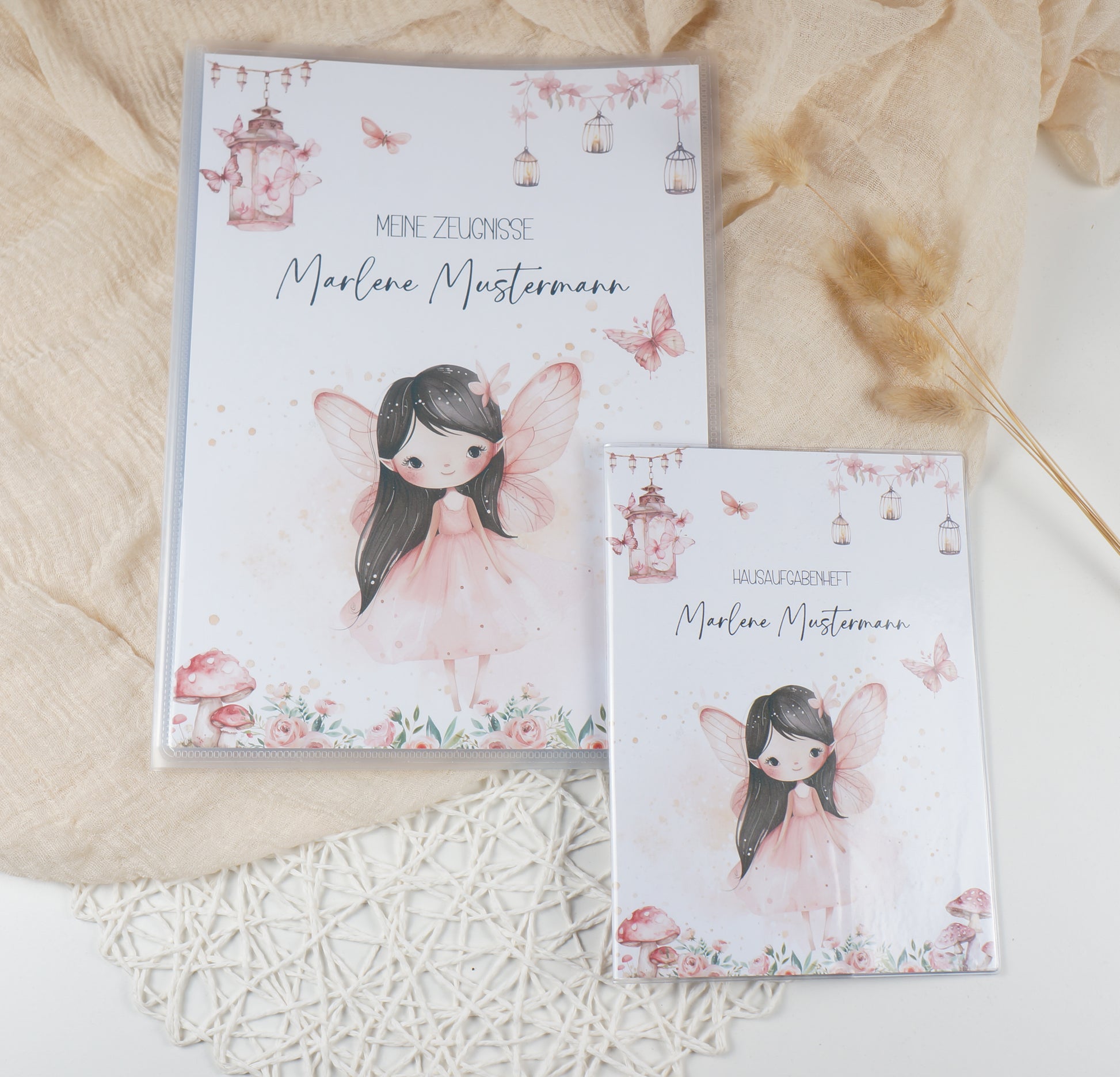 Zeugnismappe Hausaufgabenheft "FAIRY" personalisiert Office & School Supplies Papier Träume