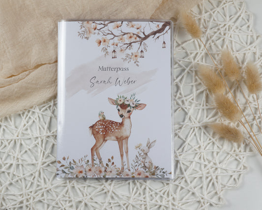 Mutterpass Hülle REH IM ZAUBERWALD | Geschenkidee zur Schwangerschaft Passport Covers Papier Träume