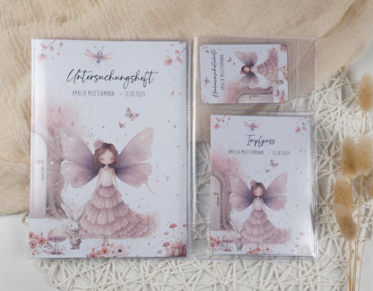 U-Heft/Impfpass/Reisepass personalisiert FAIRY PINK - Geschenk zur Geburt Passport Covers Papier Träume
