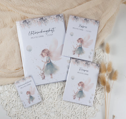 U-Heft/Impfpass/Reisepass personalisiert FAIRY MINT - Geschenk zur Geburt Passport Covers Papier Träume