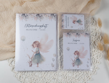 U-Heft/Impfpass/Reisepass personalisiert FAIRY MINT - Geschenk zur Geburt Passport Covers Papier Träume