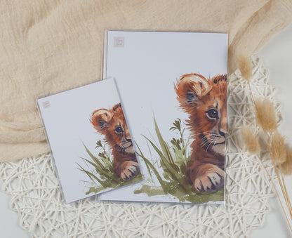 U-Heft/Impfpass personalisiert LÖWE BABY - Geschenk zur Geburt Passport Covers Papier Träume