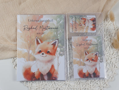 U-Heft/Impfpass personalisiert "FUCHS IM WALD"- Geschenk zur Geburt Passport Covers Papier Träume