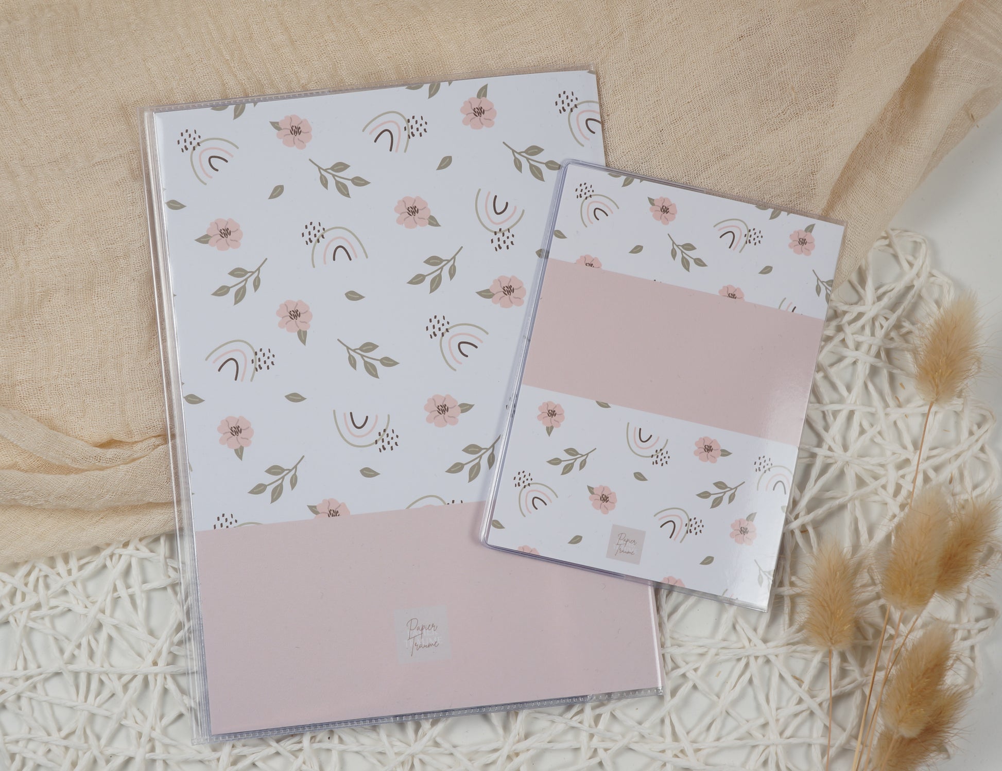 U-Heft/Impfpass personalisiert BLUMEN REGENBÖGEN - Geschenk zur Geburt Passport Covers Papier Träume