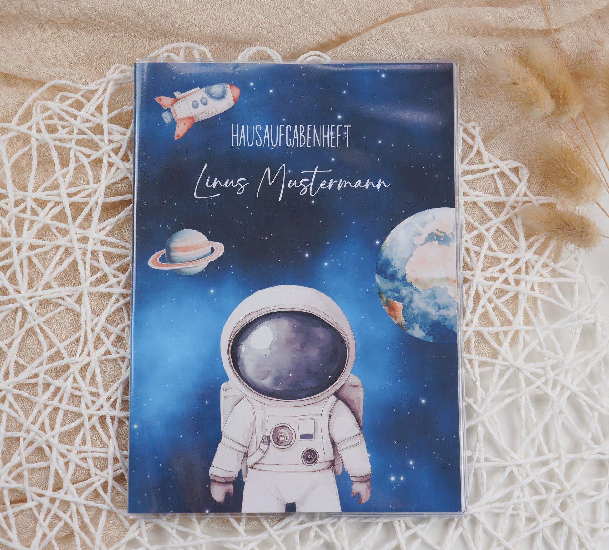 Zeugnismappe Hausaufgabenheft "ASTRONAUT" personalisiert Office & School Supplies Papier Träume