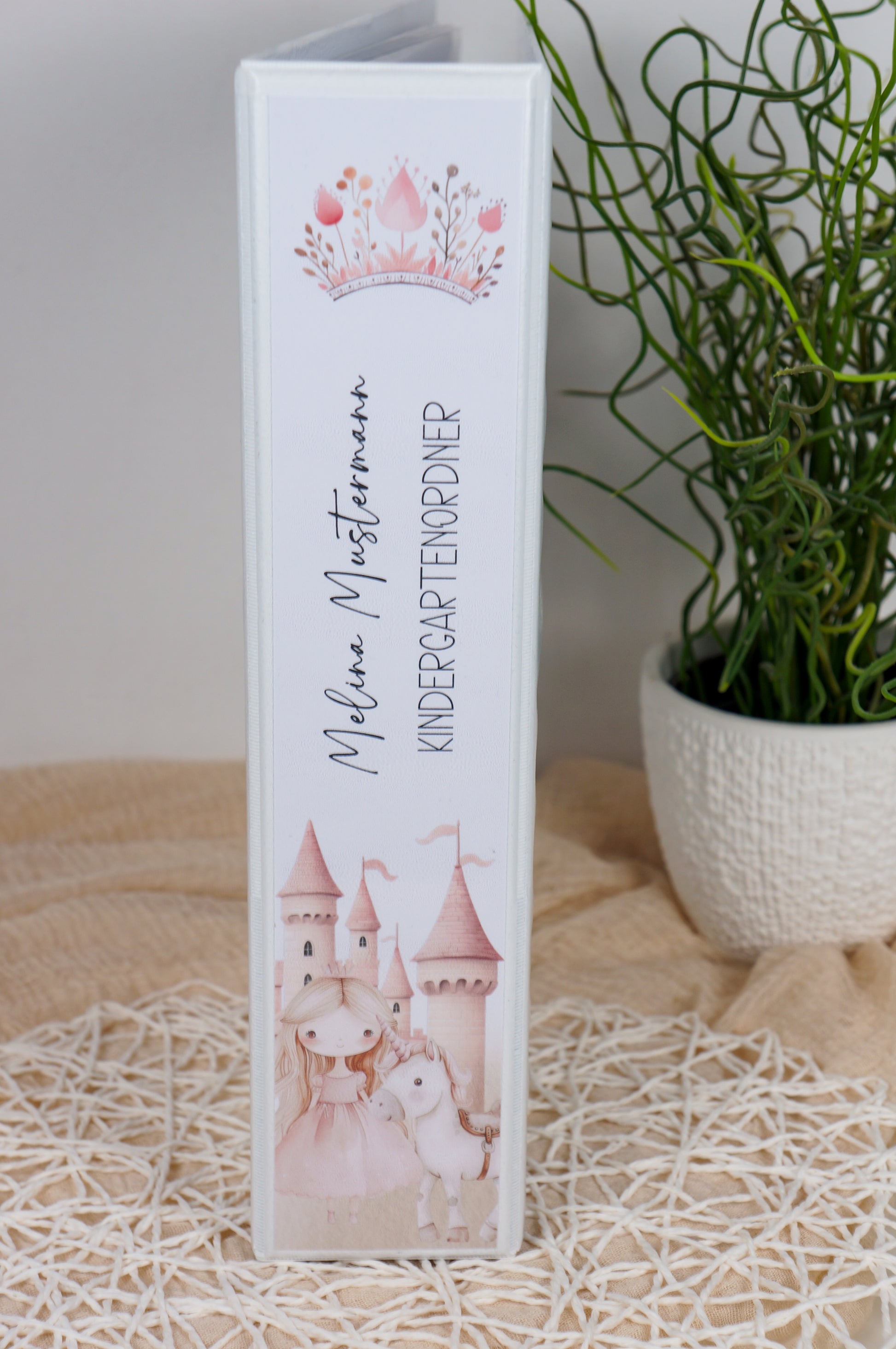Kindergarten Ordner "Prinzessin" personalisiert - Sammelmappe Krippe Schule oder Kita Office & School Supplies Papier Träume