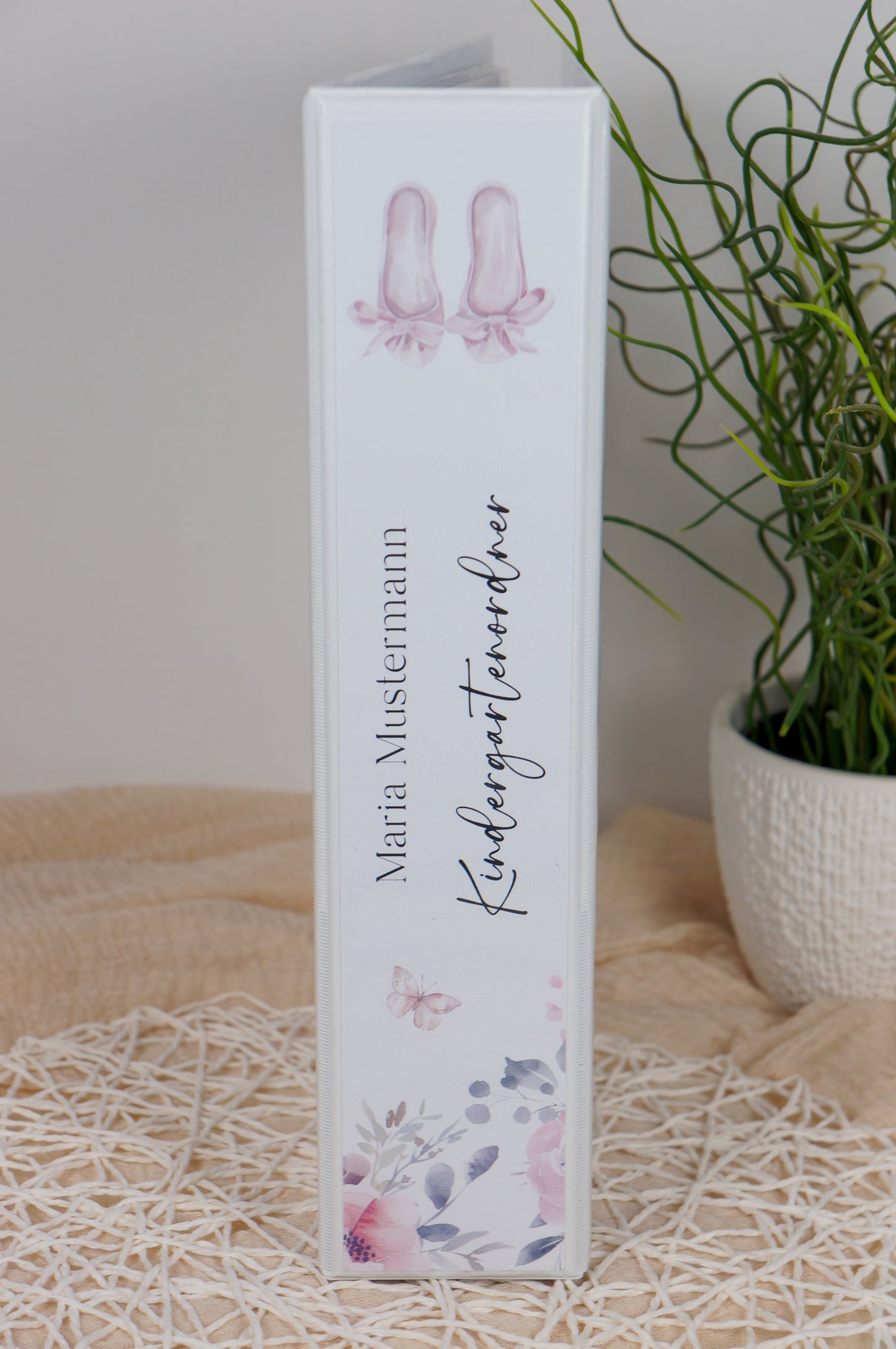 Kindergarten Krippe Ordner "BALLERINA II" personalisiert - Sammelmappe Krippe Schule oder Kita Office & School Supplies Papier Träume