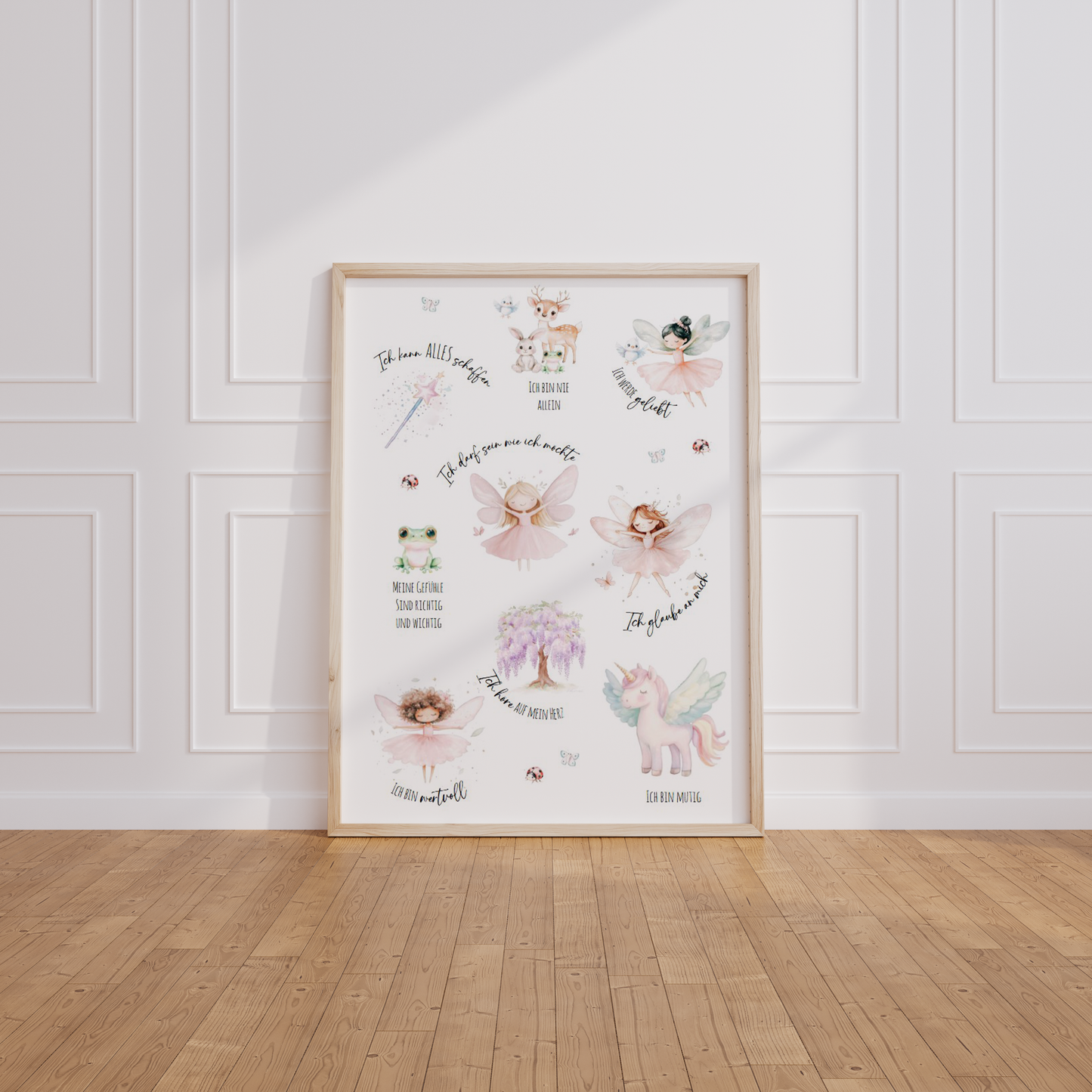 Affirmationsposter FEEN ELFEN- Geschenk für Kinder Papier Träume