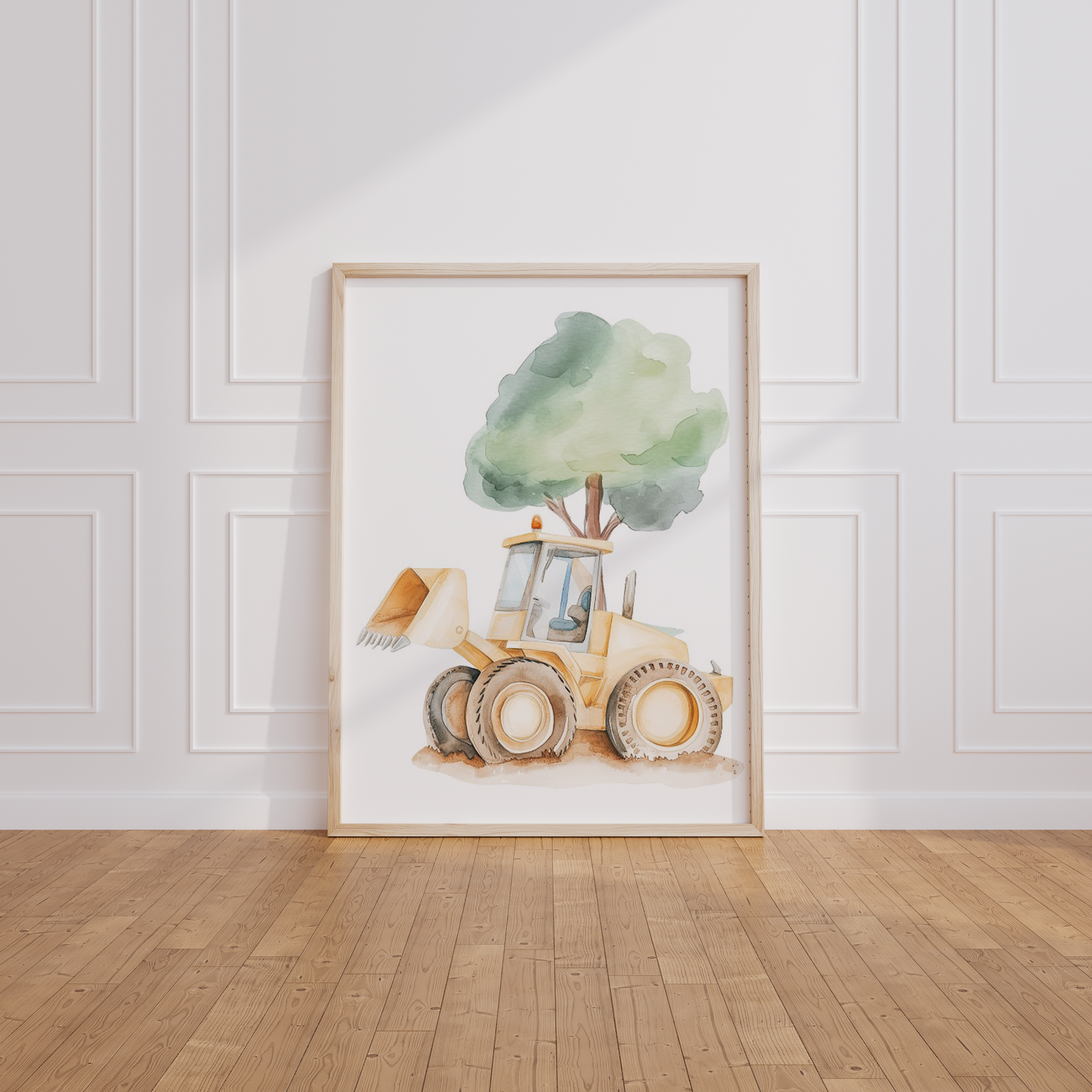 Kinderzimmer Poster 3er Set BAUSTELLE Wandbild Kinderposter Geschenk zur Geburt / Einschulung Papier Träume