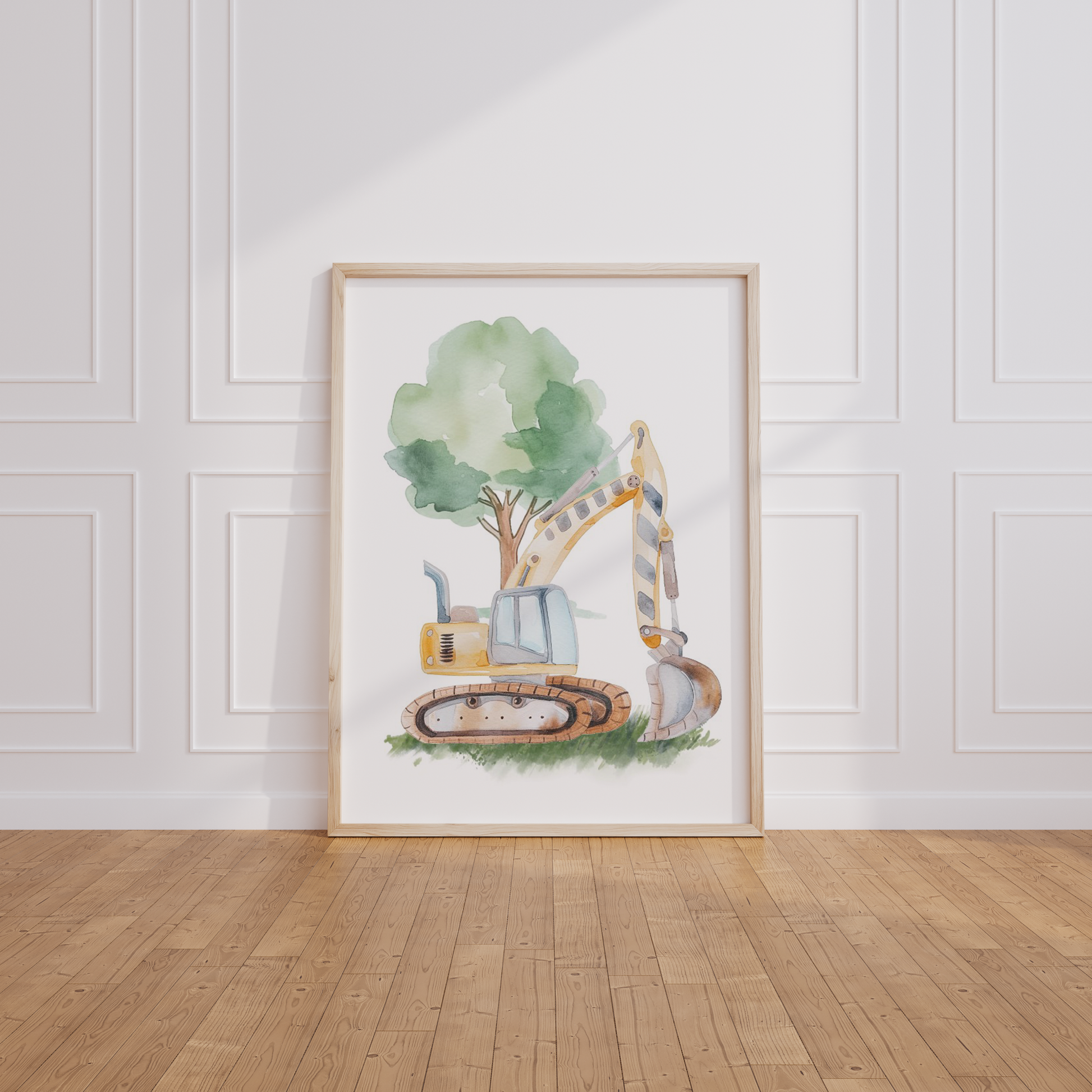 Kinderzimmer Poster 3er Set BAUSTELLE Wandbild Kinderposter Geschenk zur Geburt / Einschulung Papier Träume