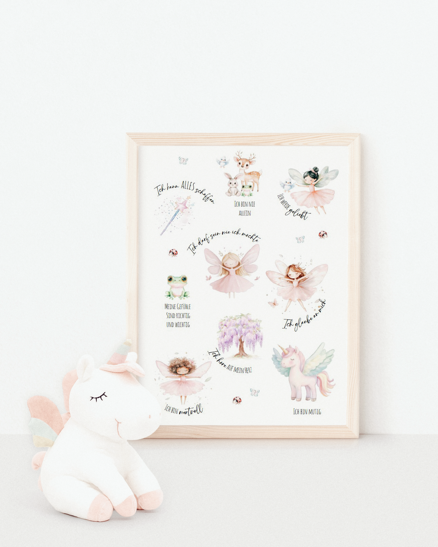 Affirmationsposter FEEN ELFEN- Geschenk für Kinder Papier Träume