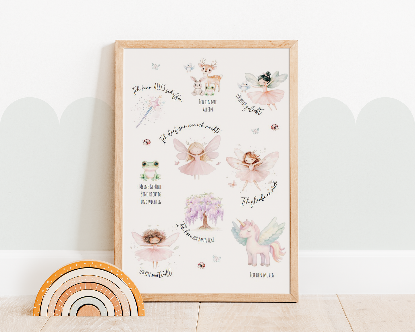 Affirmationsposter FEEN ELFEN- Geschenk für Kinder Papier Träume