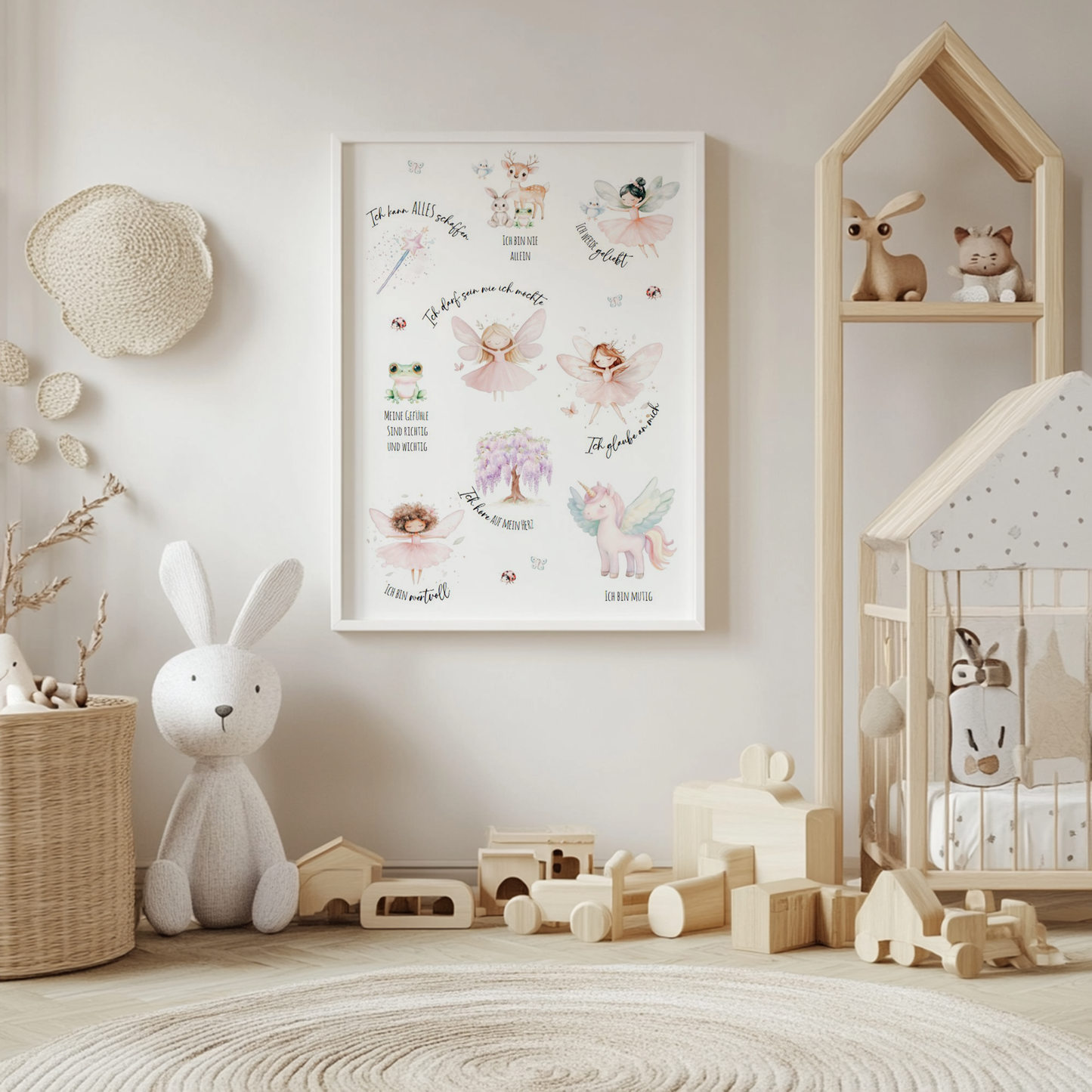 Affirmationsposter FEEN ELFEN- Geschenk für Kinder Papier Träume