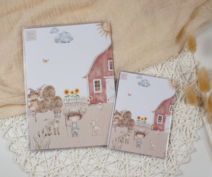 U-Heft/Impfpass personalisiert BAUERNHOF - Geschenk zur Geburt Passport Covers Papier Träume