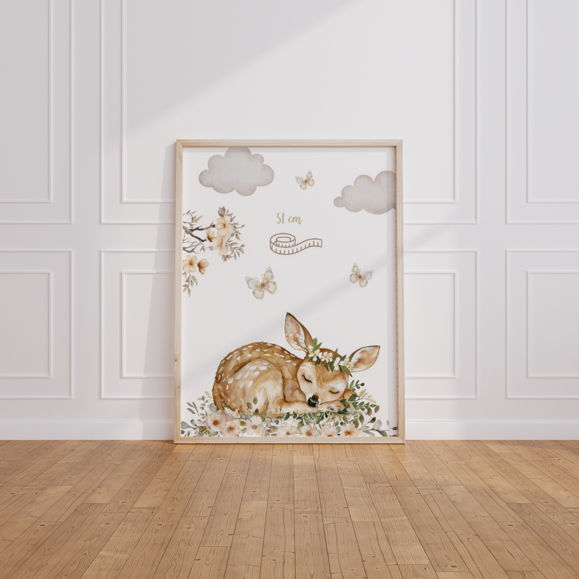 Kinderzimmer Poster 3er Set REHKITZ personalisiert Wandbild Kinderposter Geschenk zur Geburt / Einschulung Papier Träume