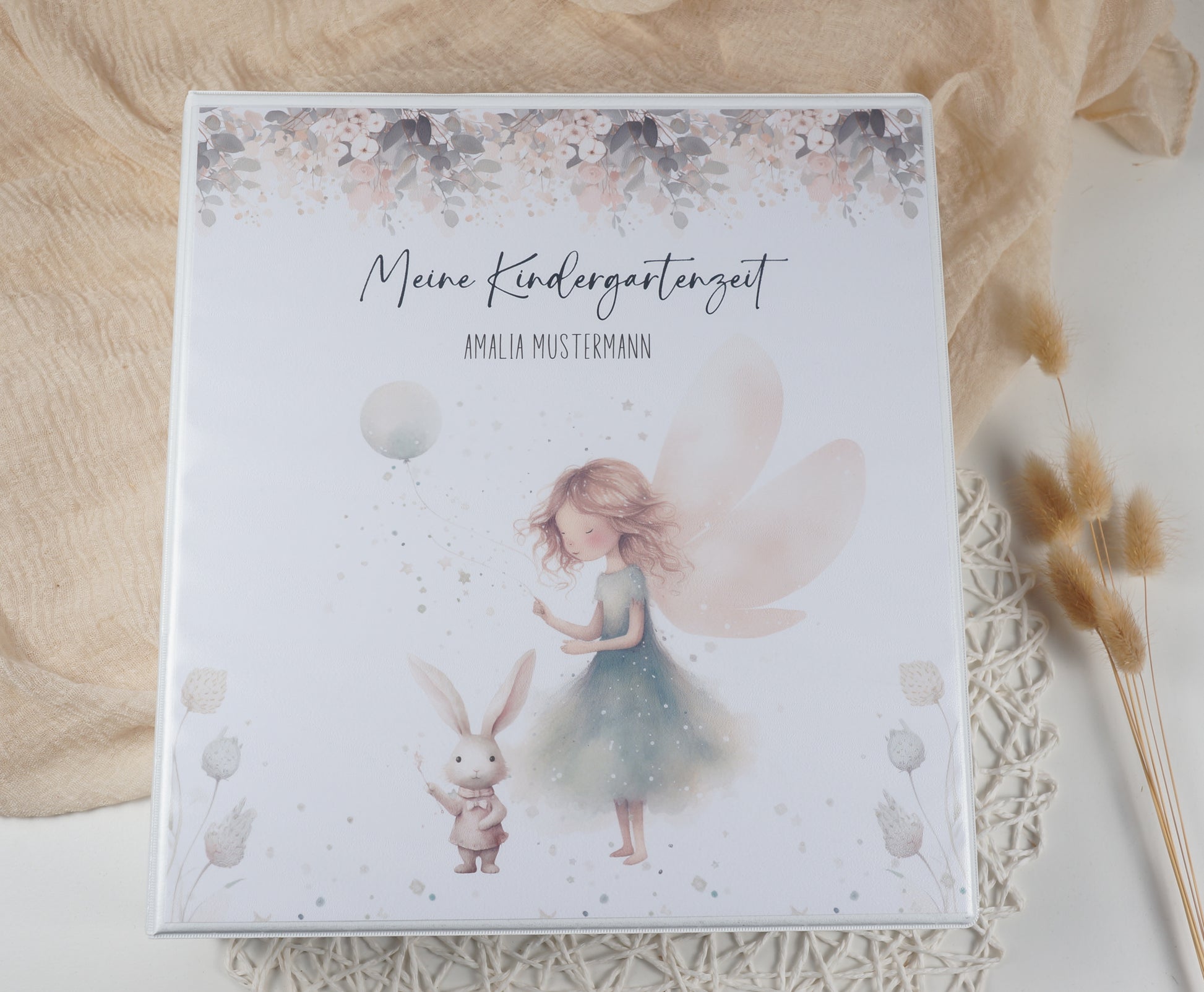 Kindergarten Krippe Ordner "FAIRY MINT" personalisiert - Sammelmappe Krippe Schule oder Kita Office & School Supplies Papier Träume