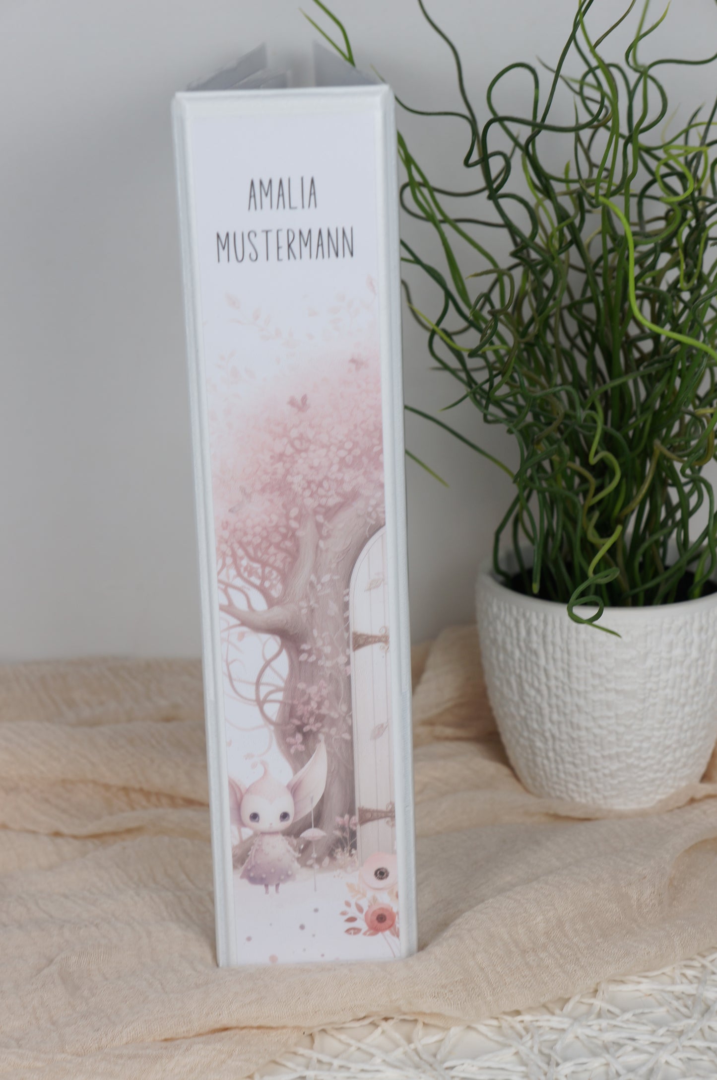 Kindergarten Krippe Ordner "FAIRY PINK" personalisiert - Sammelmappe Krippe Schule oder Kita