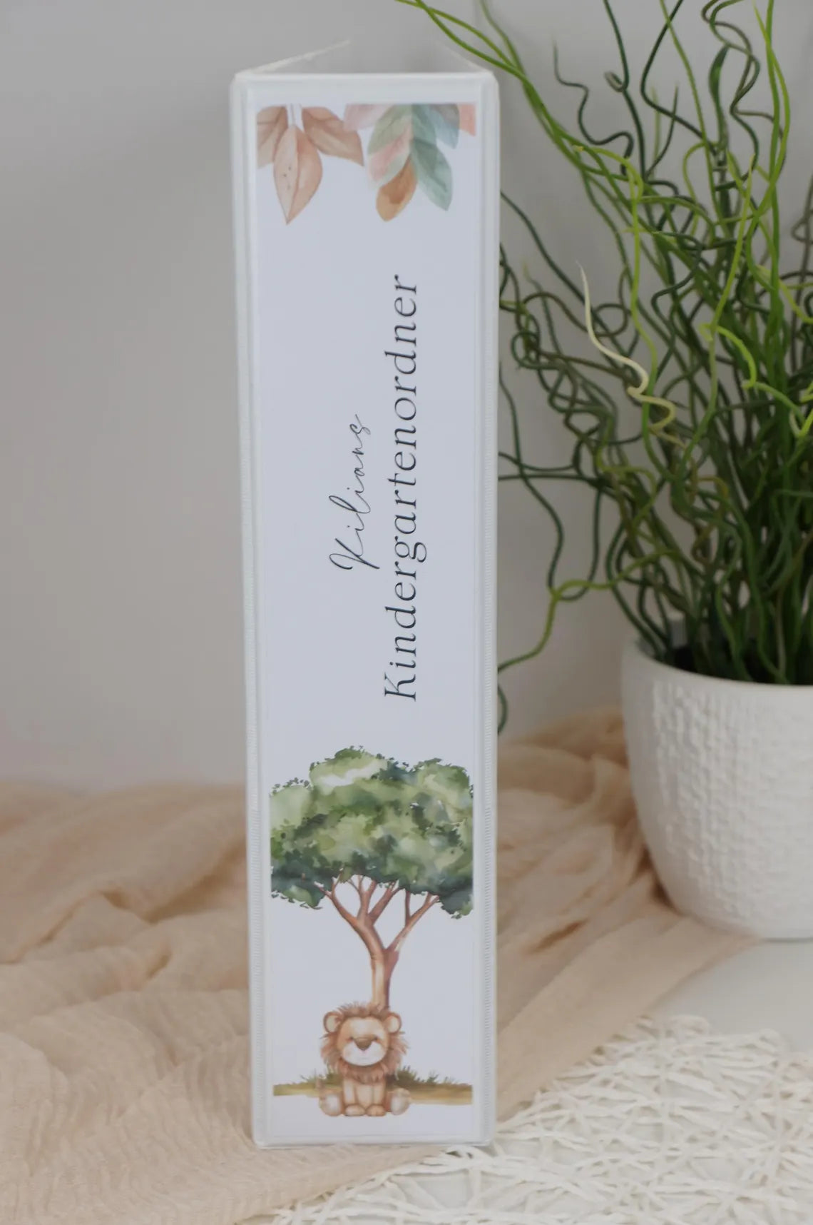 Kindergarten Ordner "SAFARI TOUR" personalisiert - Sammelmappe Krippe Schule oder Kita Office & School Supplies Papier Träume