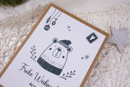 Geldgeschenk Geschenkbox Weihnachten "Scandi Bär II" - personalisiert