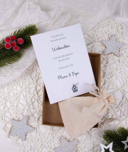 Geldgeschenk Geschenkbox Weihnachten "Scandi Bär II" - personalisiert