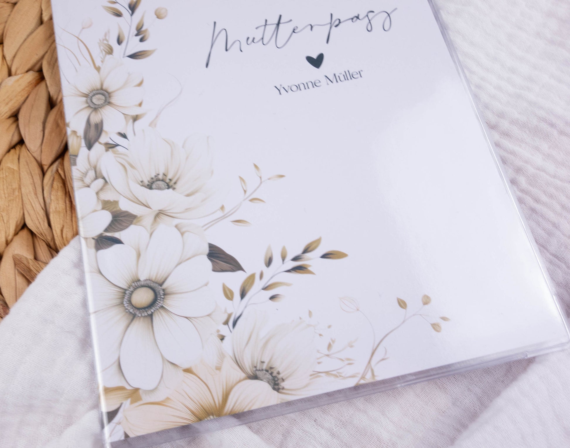 Mutterpass Hülle personalisiert BLOOMY BOHO | Geschenkidee zur Schwangerschaft Passport Covers Papier Träume