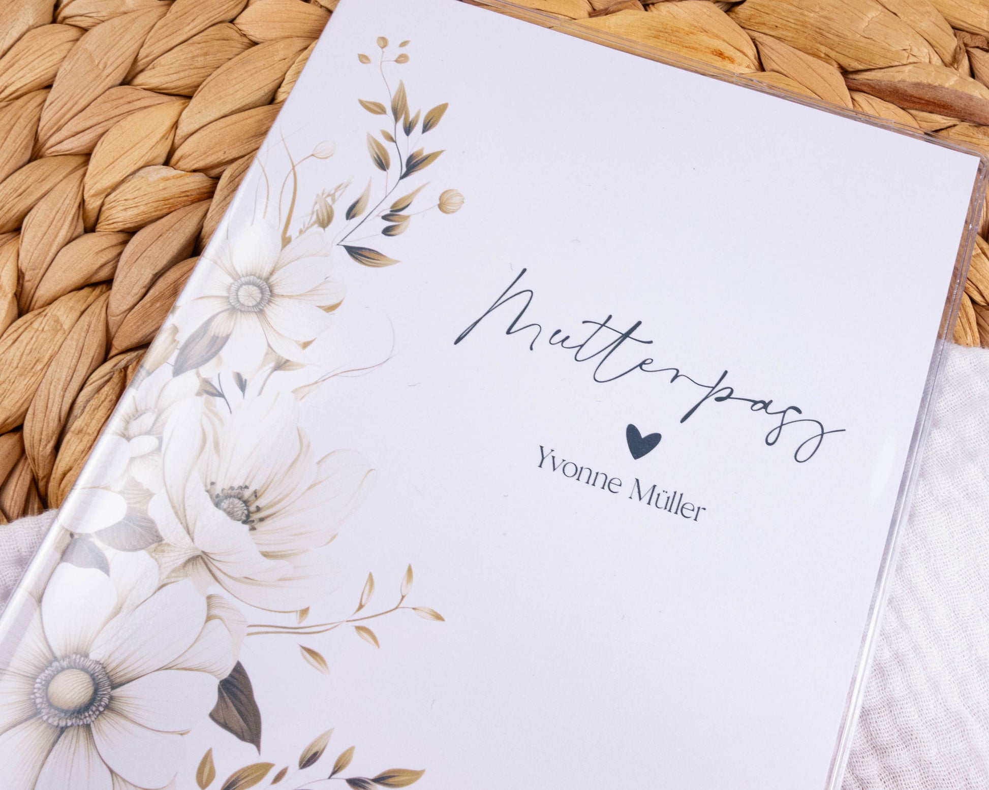 Mutterpass Hülle personalisiert BLOOMY BOHO | Geschenkidee zur Schwangerschaft Passport Covers Papier Träume