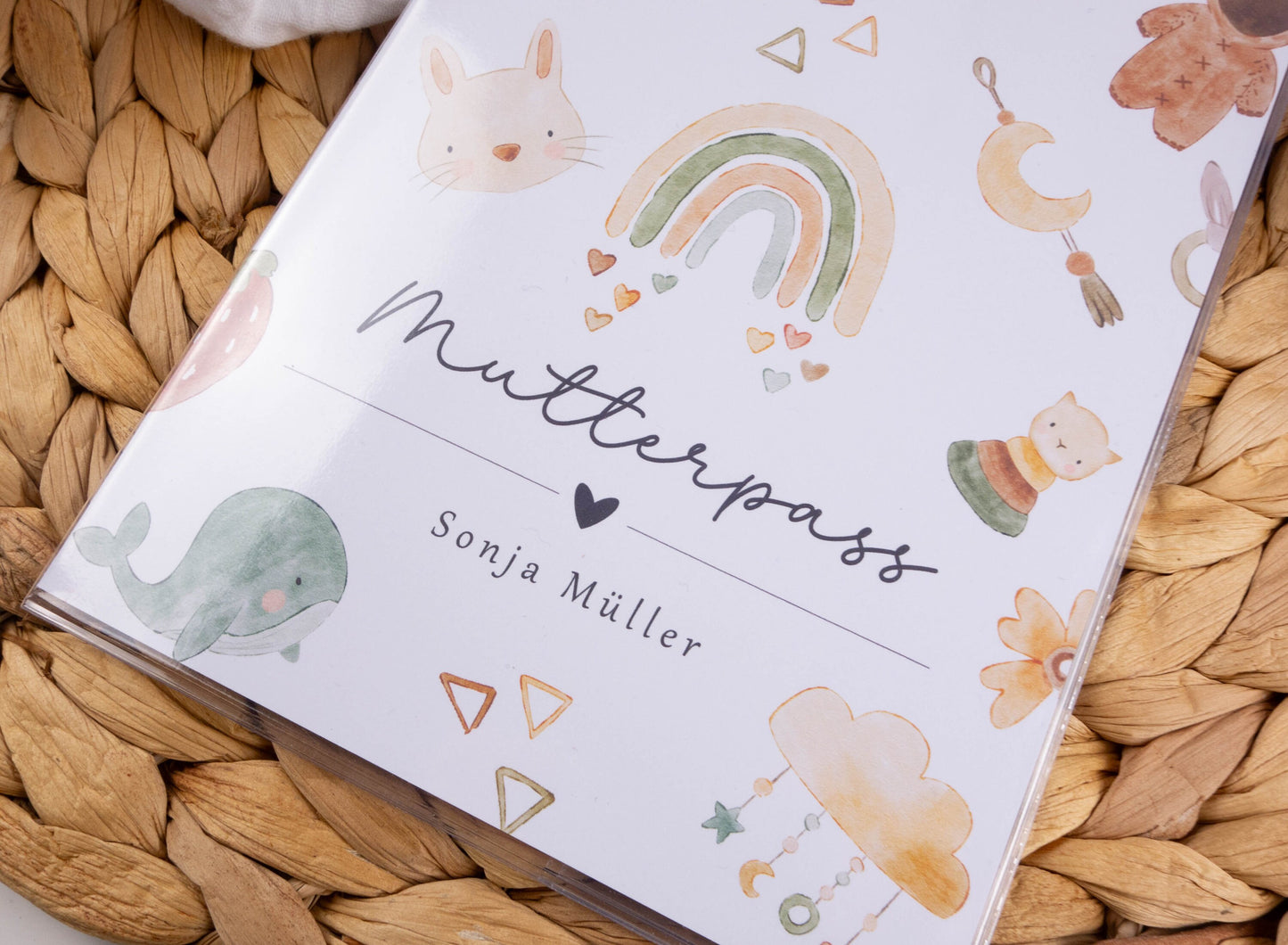 Mutterpass Hülle personalisiert DOODLE BABY | Geschenkidee zur Schwangerschaft Passport Covers Papier Träume