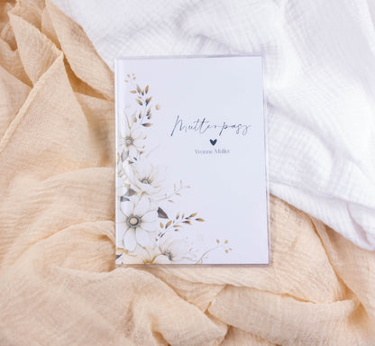 Mutterpass Hülle personalisiert BLOOMY BOHO | Geschenkidee zur Schwangerschaft Passport Covers Papier Träume