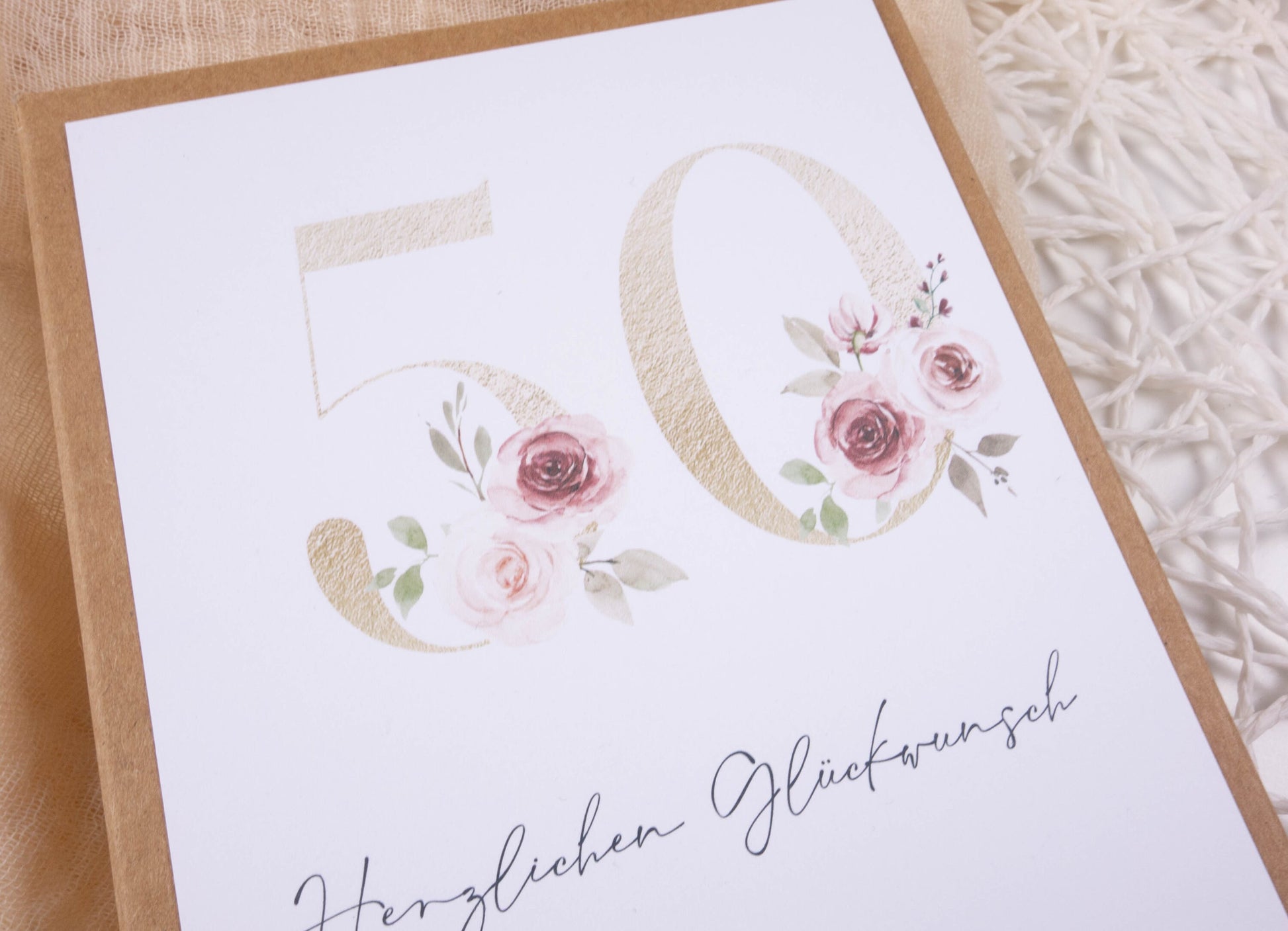 Geldgeschenk Geschenkbox zum Geburtstag "Rosen in gold" - personalisiert Papier Träume