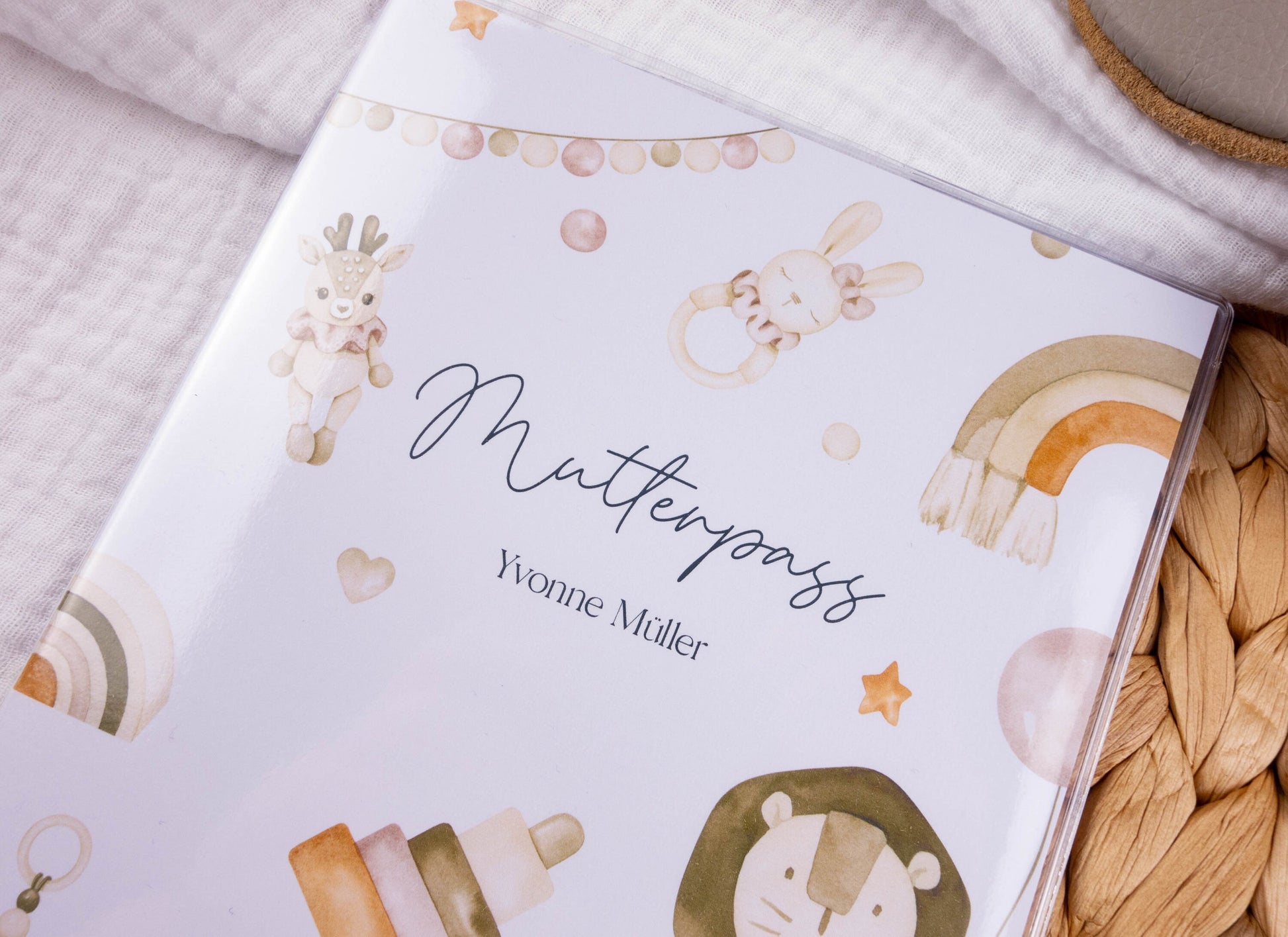 Mutterpass Hülle personalisiert LISA | Geschenkidee zur Schwangerschaft Passport Covers Papier Träume